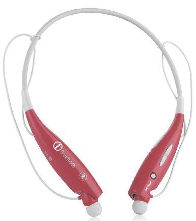 Universal S Gear -HV-Digitial 800 Wireless Music A2dp Stereo Bluetooth Headset Neckband Style Earphone Headphone performance flexible comfort quick Foldable Hands free RED