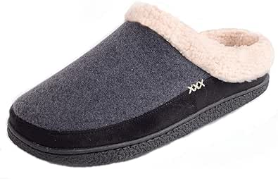 Alpine Swiss Paul Mens Memory Foam Fleece Clog Slippers House Shoes