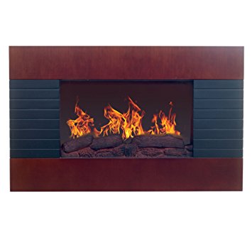 Northwest 80-EF422S Electric Fireplace with Wall Mount and Remote, Mahogany