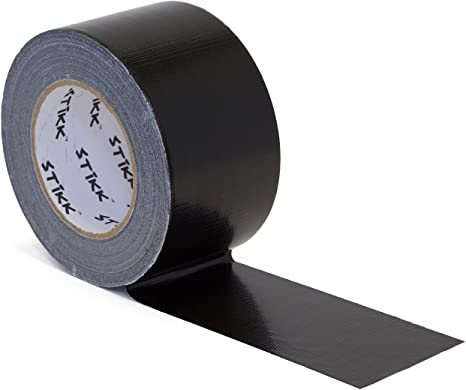 3" x 60 yd 7.5 Mil Thick Black Duct Tape PE Coated Weather Resistant (2.83 in 72MM)