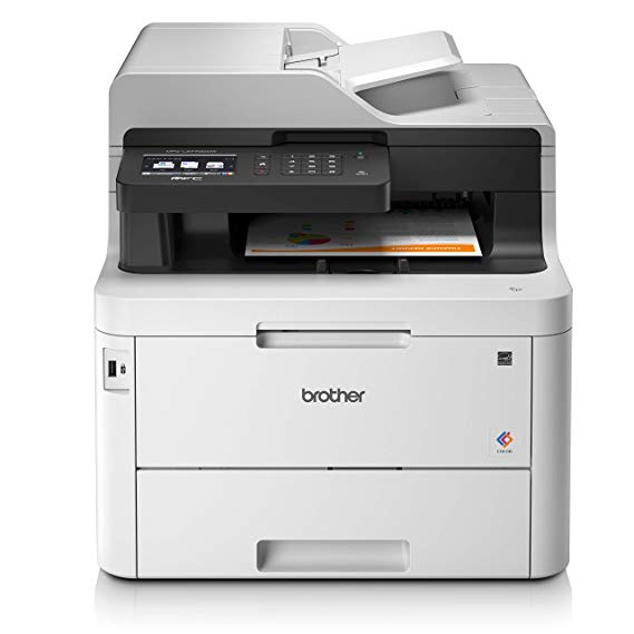 Brother MFC-L3770CDW Colour Laser Printer, Wireless and PC Connected, Print, Copy, Scan, Fax and 2 Sided Printing, A4