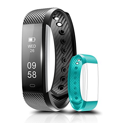 Fitness Tracker, Coffea C2 Activity Wristband : Bluetooth Wireless Smart Bracelet, Waterproof Pedometer Activity Tracker Watch with Replacement Band for IOS & Android Smartphone