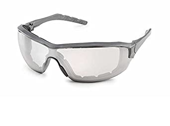 Gateway Safety 22GY0F Silverton Temple Version Safety Glass, Gray Frame- Clear in/Out Mirror FX2 Anti-Fog Lens