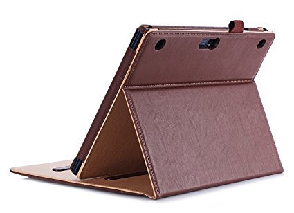 ProCase Lenovo Tab 2 A10 / Lenovo TAB-X103F Tab 10 Case - Leather Stand Folio Case Cover for Lenovo Tab2 A10-70 / Tab2 A10-30 / Tab 3 10 Plus / Tab 3 10 Business / TB3-X70 Tab 10 10.1" Tablet -Brown