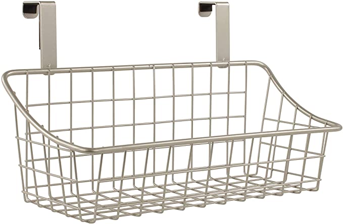 Spectrum 56177 Over The Cabinet Grid Basket, Small, Satin Nickel