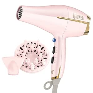 Wicked Glinda Hair Dryer with Diffuser from Conair | INFINITIPRO by CONAIR Hair Dryer with Ceramic Technology | Includes Diffuser and Concentrator