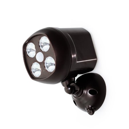 Awon LED Motion Sensor Spotlight 4 LED Wireless Weatherproof Ultra Bright Outdoor Light