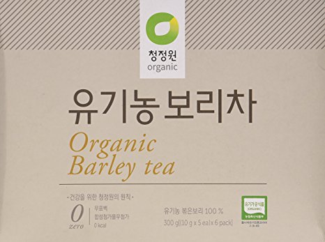 1 X 100% Organic Barley Tea, 10g X 30 Unbleached Teabags, Sugar Free, Caffeine Free