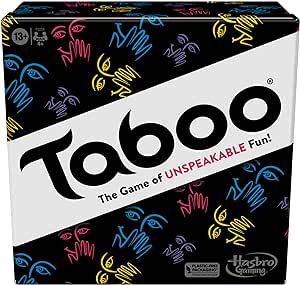 Hasbro Gaming Taboo Classic Game, Party Word Guessing Game for Adults and Teens, Board Game for 4  Players Ages 13 and Up