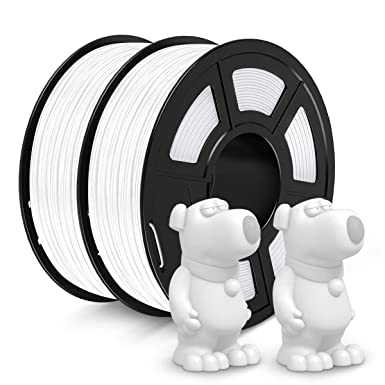 JAYO ABS Filament 1.75mm, 2kg Spool (4.4lbs) ABS 3D Printer Filament, Accuracy  /- 0.02 mm, No Tangle, No Clogging, Tougher Than PLA, Fit Most FDM Printers, ABS White White