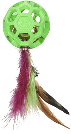 JW Pet Company Cataction Feather Ball with Bell, Cat Toy