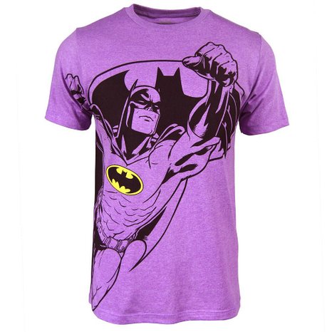 Batman Mens Neon Purple Heather Tee