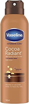 Vaseline Intensive Care Cocoa Radiant with Vaseline Jelly Spray Moisturiser for Very Dry Skin 190 ml