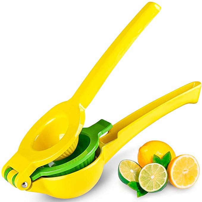 Zulay Premium Quality Metal Lemon Lime Squeezer - Manual Citrus Juice Press