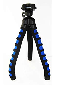 Polaroid Flexible Foam Tripod with Locking Swivel Ball Head - Blue