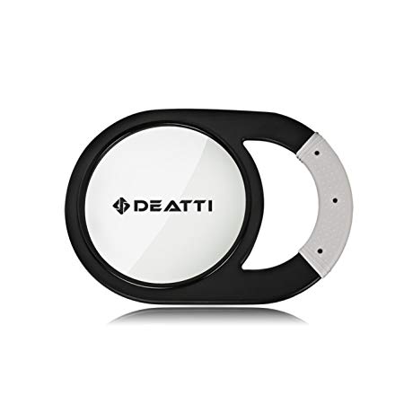 Hand Mirror Unbreakable with Silicone Handle by DEATTI, Black