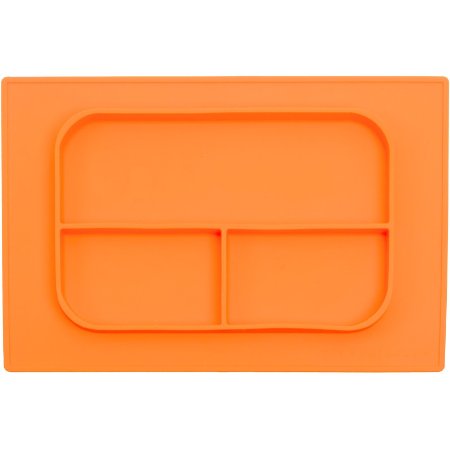 No More Splatter Platter - Baby Silicone Placemat & Plate (Orange Bento)