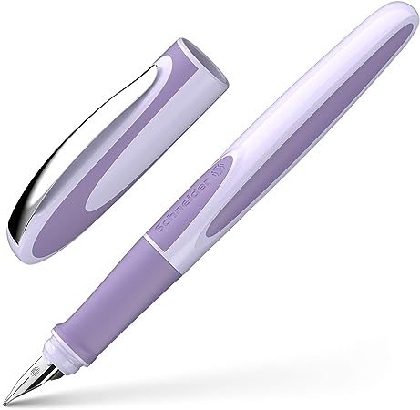 Schneider 168408 Ray Fountain Pen (Left-Handed with Standard Ink Cartridge) Lavender