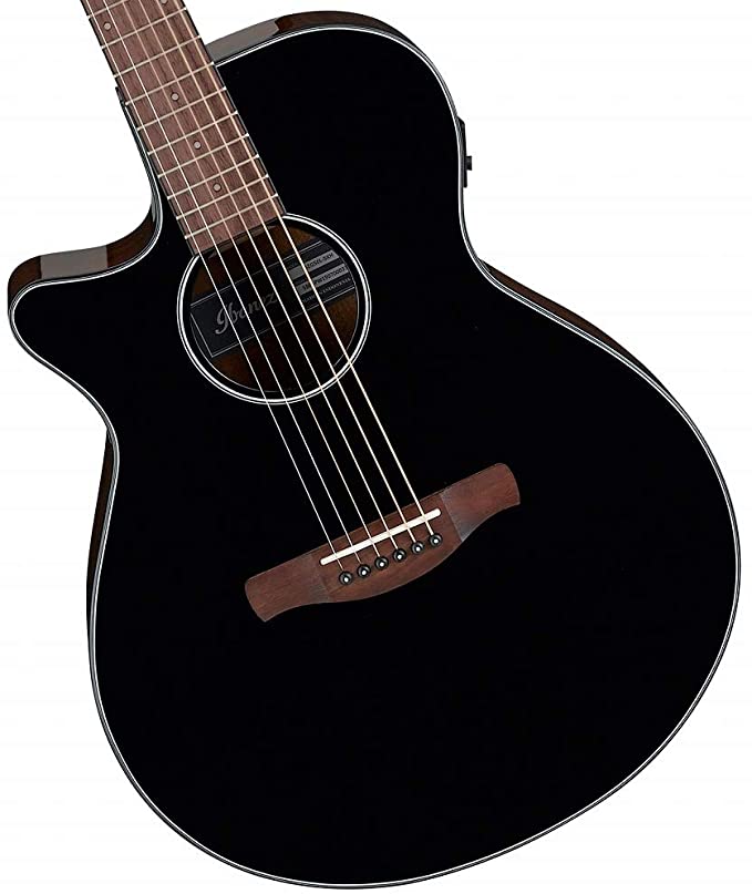 Ibanez AEG50L Left-Handed Semi-Acoustic Guitar, Walnut Fretboard, Black High Gloss