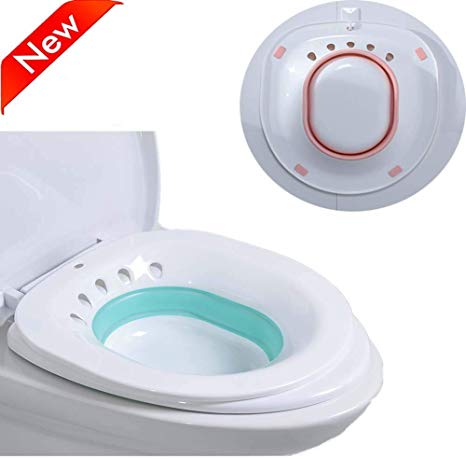 Foldable Sitz Bath for Over The Toilet Postpartum Care, Hemorrhoid Treatment That Soothes and Relieves Inflammation, Ideal for Cleanse Vagina or Anal Region Special Basin