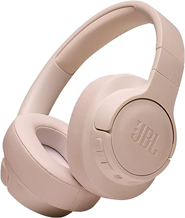 JBL Tune 710BT Wired and Wireless Over-Ear Headphones with Built-In Microphone, Multi-Point Connection and Hands-Free Controls, in Blush Pink