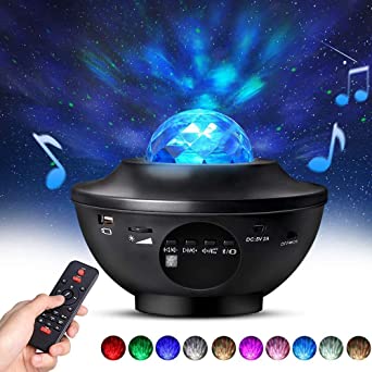 Just Released - Limited Time Offer - Dododuck Star Projector with Ocean Wave Functions. Combines Led, Laser and Bluetooth Speaker to Create an Immersive Experience for Babies/Kids Rooms and Parties.