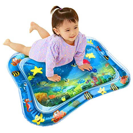 Volwco Inflatable Baby Water Mat, Premium Infants Activity Mat Sensory Toys, Perfect Fun Time Play Activity Center for Children Baby Infant Kids