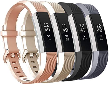 Fundro Replacement Bands Compatible with Fitbit Alta/Alta HR, Soft Adjustable Wristbands for Fitbit Alta/Alta HR for Women Men
