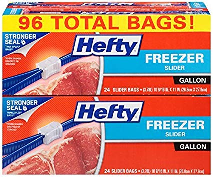 Hefty Slider Gallon Freezer Bags - 1 Gallon(Premium Pack)