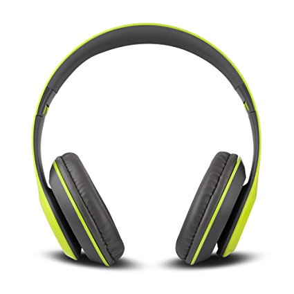 FX-Victoria Bluetooth Headset Over Ear Headphone With Built in Microphone, Compatible with iPods, iPhones, iPads, Smartphones, Tablets, PC and Laptops (P15-Green)