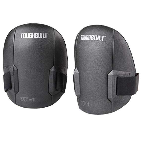 ToughBuilt 2-in-1 Professional Knee Pads - Light Weight, Comfortable, Heavy Duty Foam Padding, Hard-Wearing, Shatter Resistant Plastic, Scratch Free, Strong Adjustable Strap, Premium Quality (TB-KP-1)