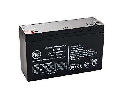 B&B BP12-6 (5.94 x 1.97 x 3.94) 6V 12Ah UPS Battery - This is an AJC Brand Replacement