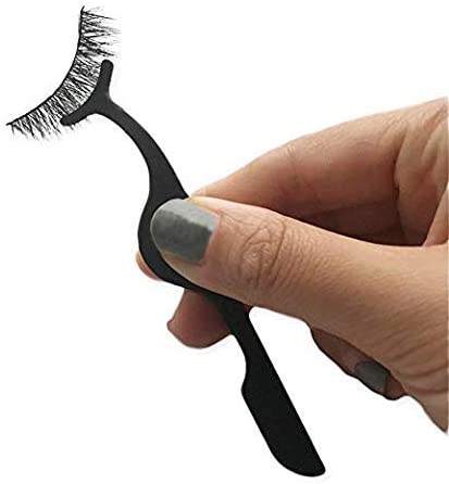 EIAKE False Eyelashes Applicator Tool Eyelash Extension Tweezers Remover Clip Tweezers Nipper (Black)