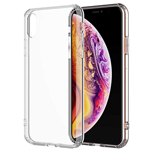 Shamo's Case for iPhone Xs Max Crystal Clear Shock Absorption with TPU Bumpers and Anti-Scratch Clear Back (Clear)
