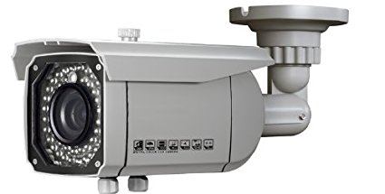 iPower Security SCCAME0030 Indoor Outdoor 700TVL Sony EXview HAD CCD II Effio-E DSP Bullet Security Camera with 130-Feet 2.8mm 12mm Vari Focal Lens 48 IR LED (White)