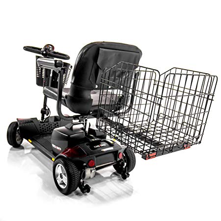 Challenger Mobility Scooter Folding Rear Basket for Pride Mobility, Go-Go, Buzz Around, Drive Adjustable Design