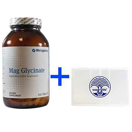 Metagenics Mag Glycinate Tablets 240 Count   Way Of Life 5-Day Pill Holder