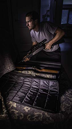 Allen Company Gun and Rifle Storage Case Locker, Under The Bed/On Shelf Storage - 17 x 48 inches, Long Gun/Rifle - Black