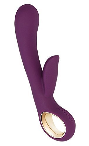 Sexy Slave Alice's Rechargeable Dual Wand 6-Function Waterproof G-Spot and Clitoral Rabbit Vibrator, Purple