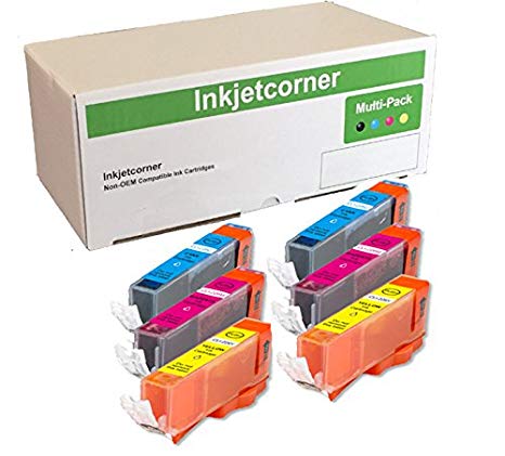 Inkjetcorner 6 Pack Color Compatible Ink Cartridges Set Replacement for CLI-271 CLI-271XL for use with MG7700 TS8020 TS9020 270 271 (2 Cyan 2 Magenta 2 Yellow)