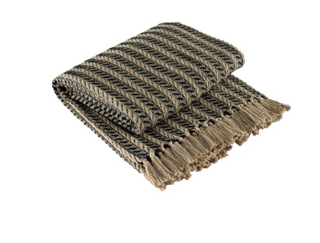 Park Designs black and Tan Cable Throw Blanket