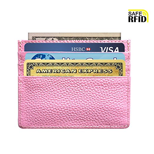 Slim Wallet RFID Blocking Minimalist Wallet Unisex Slim Card Holder With Window