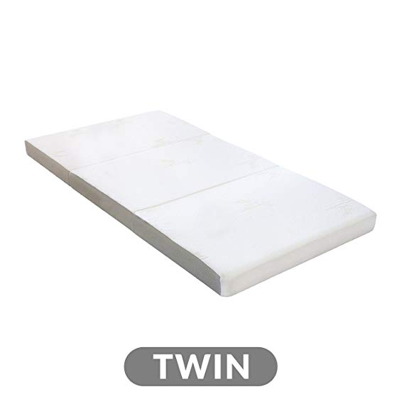 Milliard Tri Folding Mattress | Ultra Soft Washable Cover | Twin {75" x 38" x 4"}