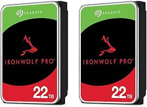 Seagate IronWolf Pro 22TB SATA III Internal NAS Hard Drive, 2 Pack