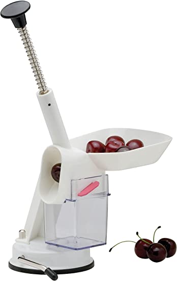 HIC Brands that Cook Mrs. Anderson's Baking Deluxe Cherry and Olive Pitter with Locking Handle