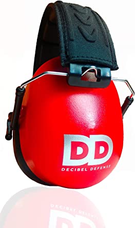 Professional Safety Ear Muffs by Decibel Defense - 37dB NRR - The HIGHEST Rated & MOST COMFORTABLE Ear Protection for Shooting & Industrial Use - PROFESSIONAL HEARING PROTECTION (SAFETY RED)