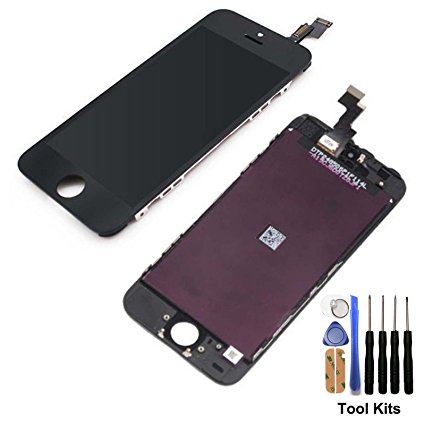 cellphoneage Touch Screen Replacement LCD Screen Digitizer Display Touch Screen With Tool Kits For iPhone 5S (Black)