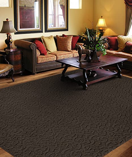 Garland Rug Ivy Area Rug, 9-Feet by 12-Feet, Chocolate