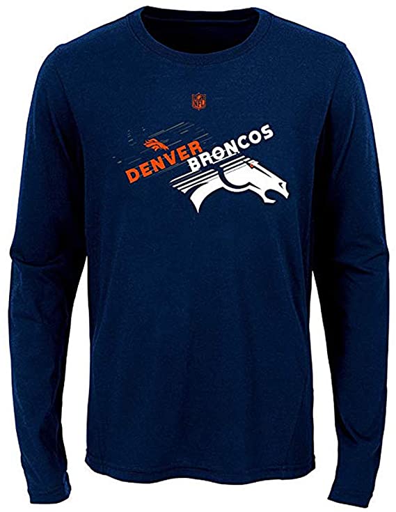 OuterStuff NFL Youth Boys (8-20) Flux Long Sleeve Ultra Tee, Team Variation