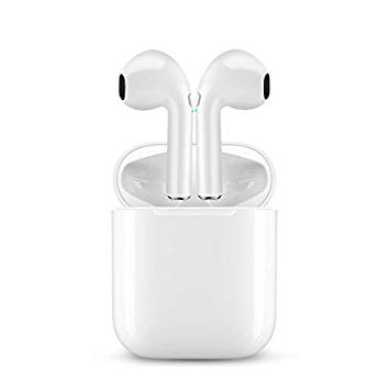 Bluetooth 5.0 Wireless Earbuds,True Wireless Bluetooth Headphones with Deep Bass HiFi 3D Stereo Sound,Built-in Mic with Portable Charging Case for AIRPODS Smartphones and Laptops
